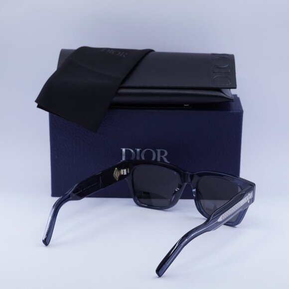 Dior CD DIAMOND S2 30G7 Square Sunglasses - Dark Green/Blue - Picture 10 of 10